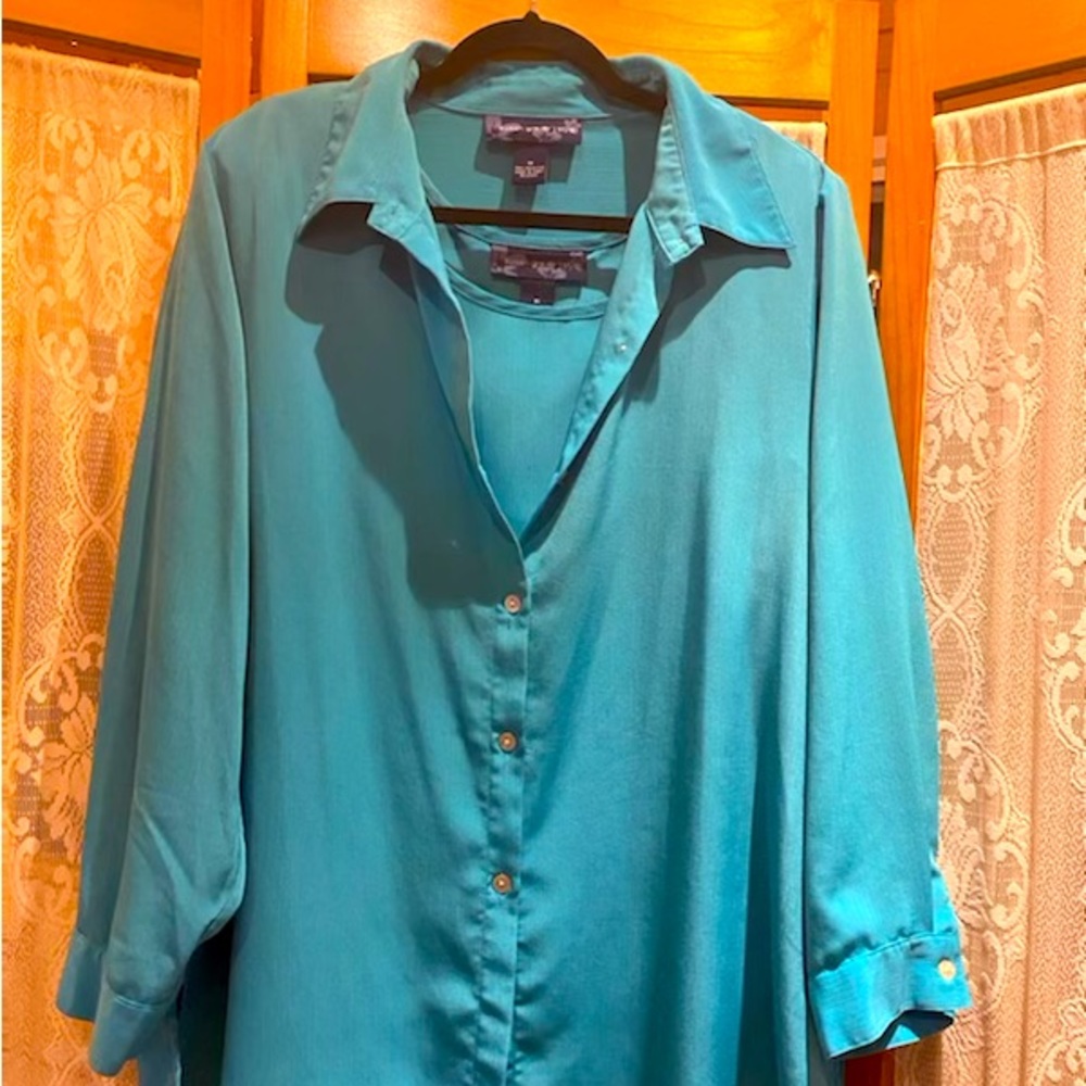 Crinkle Peachskin Big Shirt and Tank